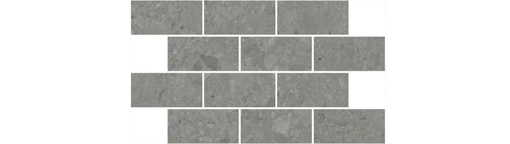 Декор Чеппо ди Гре мозаичный серый тёмный матовый обрезной 34,6x20x0,9