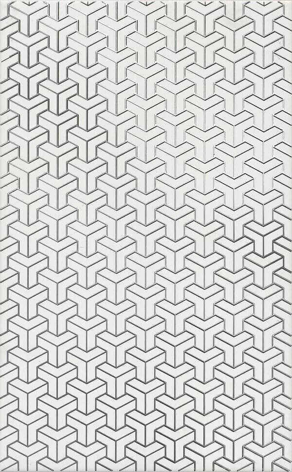 Декор Ломбардиа белый матовый 25x40x0,8
