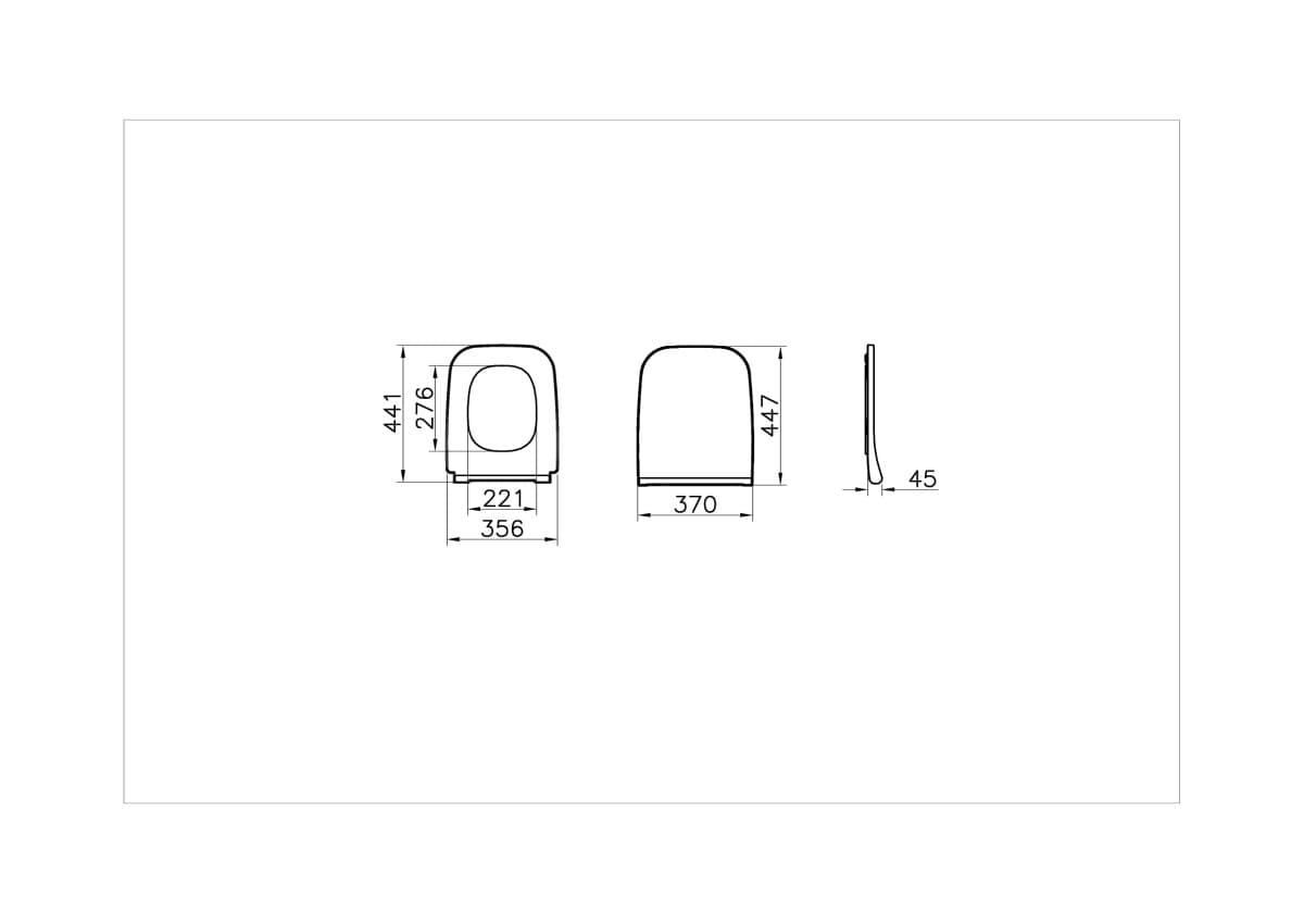 Сиденье для унитаза VitrA Shift (Шифт) 191-003-009 квадратное с закруглениями белое дюропласт с микролифтом