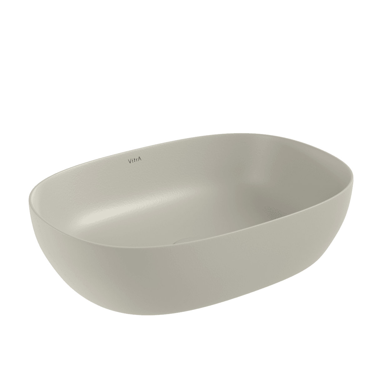 Раковина чаша VitrA Outline Recycled (Аутлайн Ресайклд) 7995B066-0016 60 x 41 см накладная матовая бежевая антибактериальное покрытие Hygiene (Хайджн)