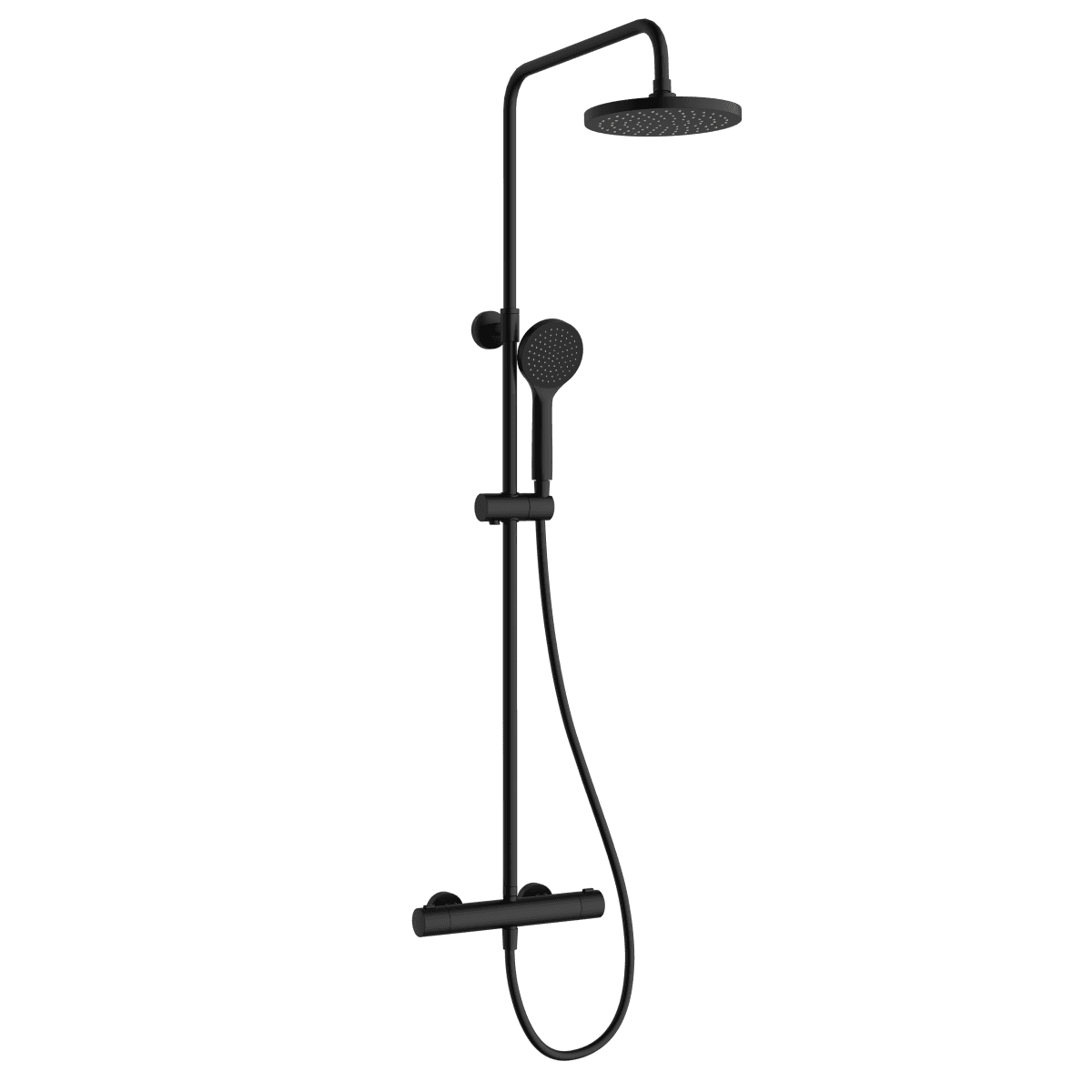 Душевая система VitrA Joy (Джой) A4729836EXP с термостатическим смесителем и ручным душем матовая черная